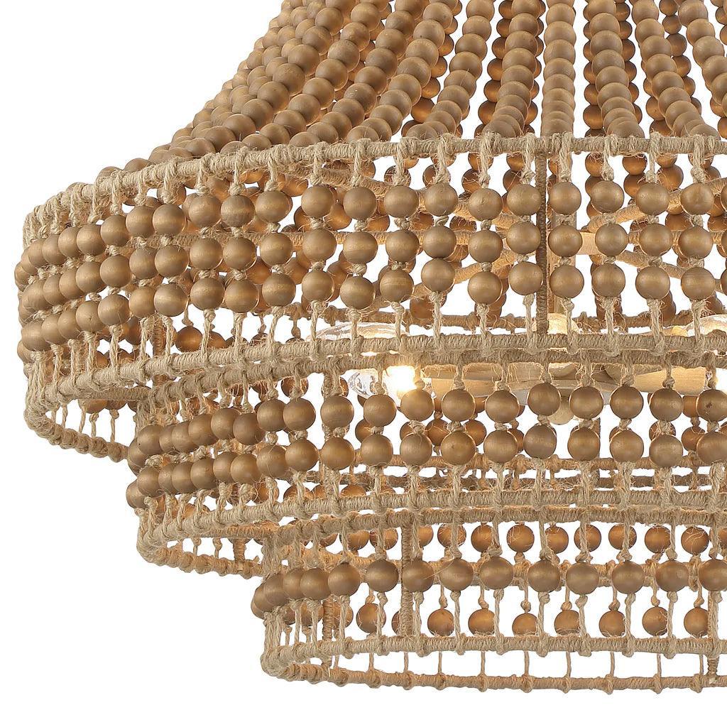 Tiered Wood Beaded Chandelier - Belle Escape