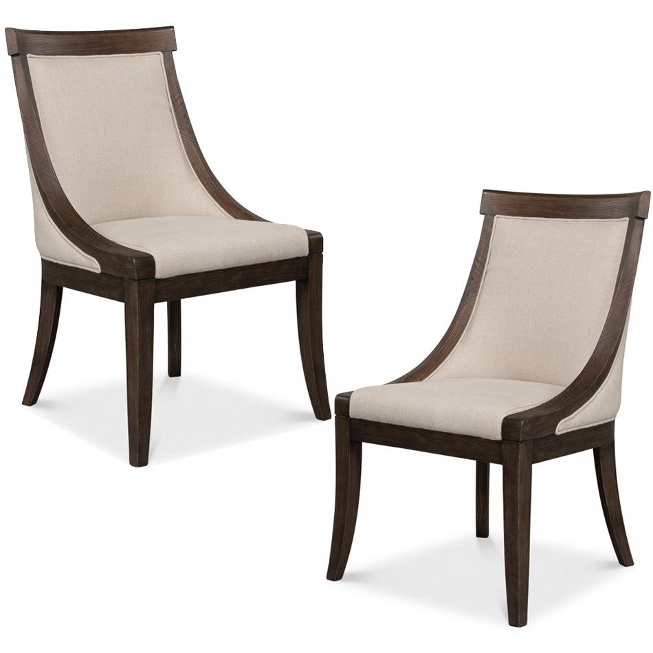 Transitional Wood Framed Dining Chair