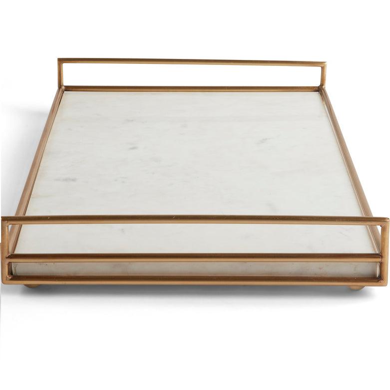 Trinity Brass and Marble Serving Tray - Belle Escape