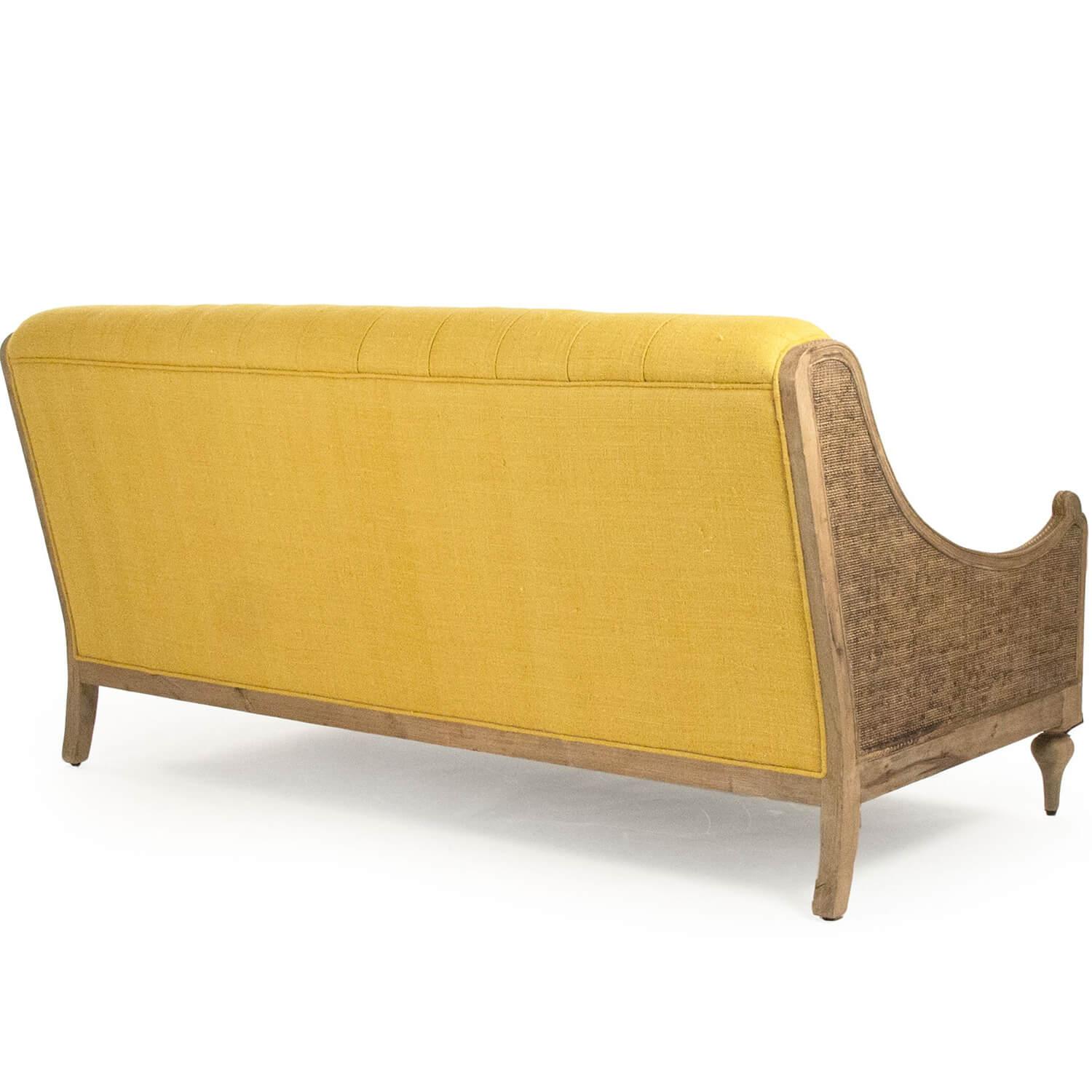 Tufted Provence Yellow Salon Sofa - Belle Escape