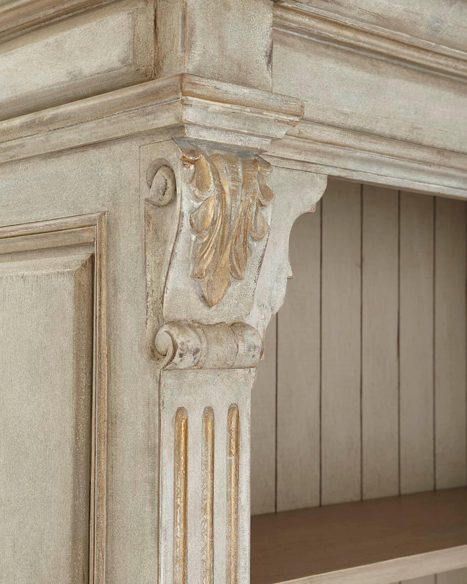 Venetian Ivory Bookcase with Drawers - Belle Escape