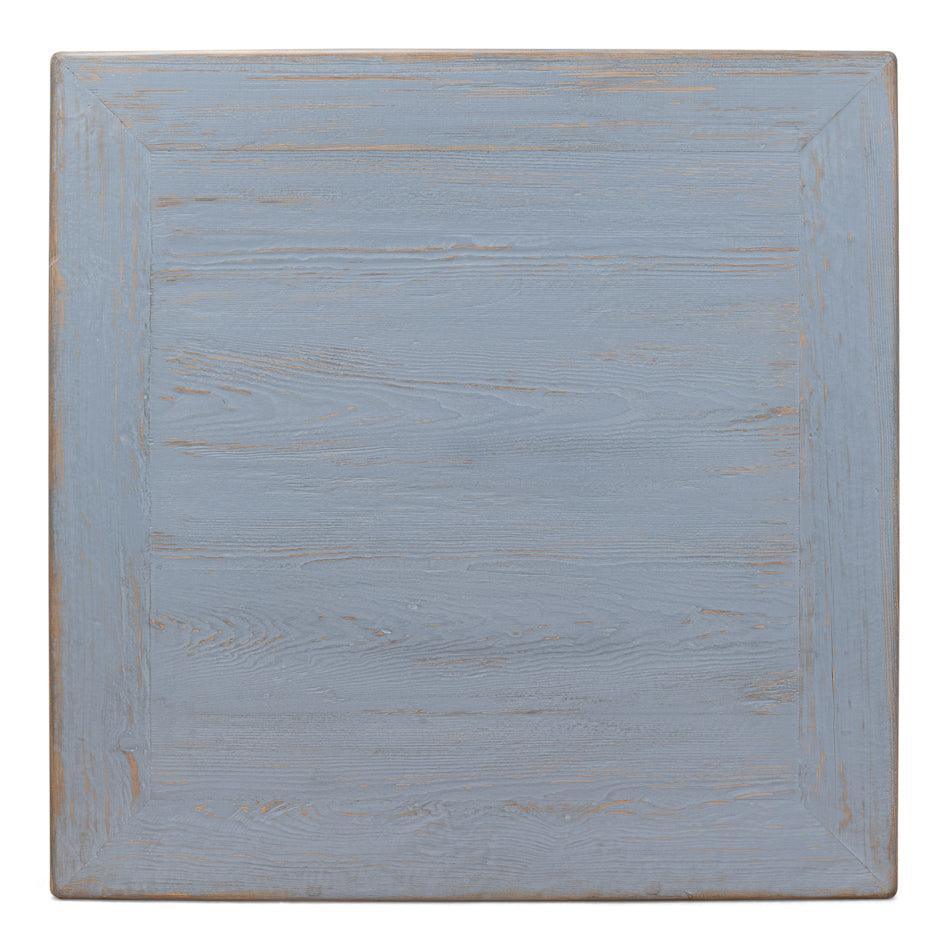 Vintage Blue Farmhouse Planked Coffee Table - Belle Escape