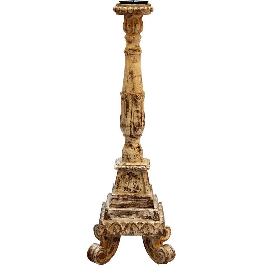Vintage French Carved Candlestick - Belle Escape