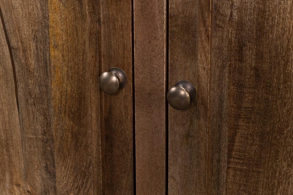 Walnut Rustic Manor 4-Door Sideboard - Belle Escape