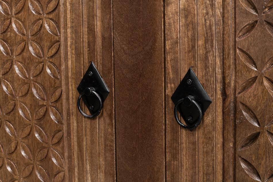 Walnut Rustic Manor 5-Door Sideboard - Belle Escape