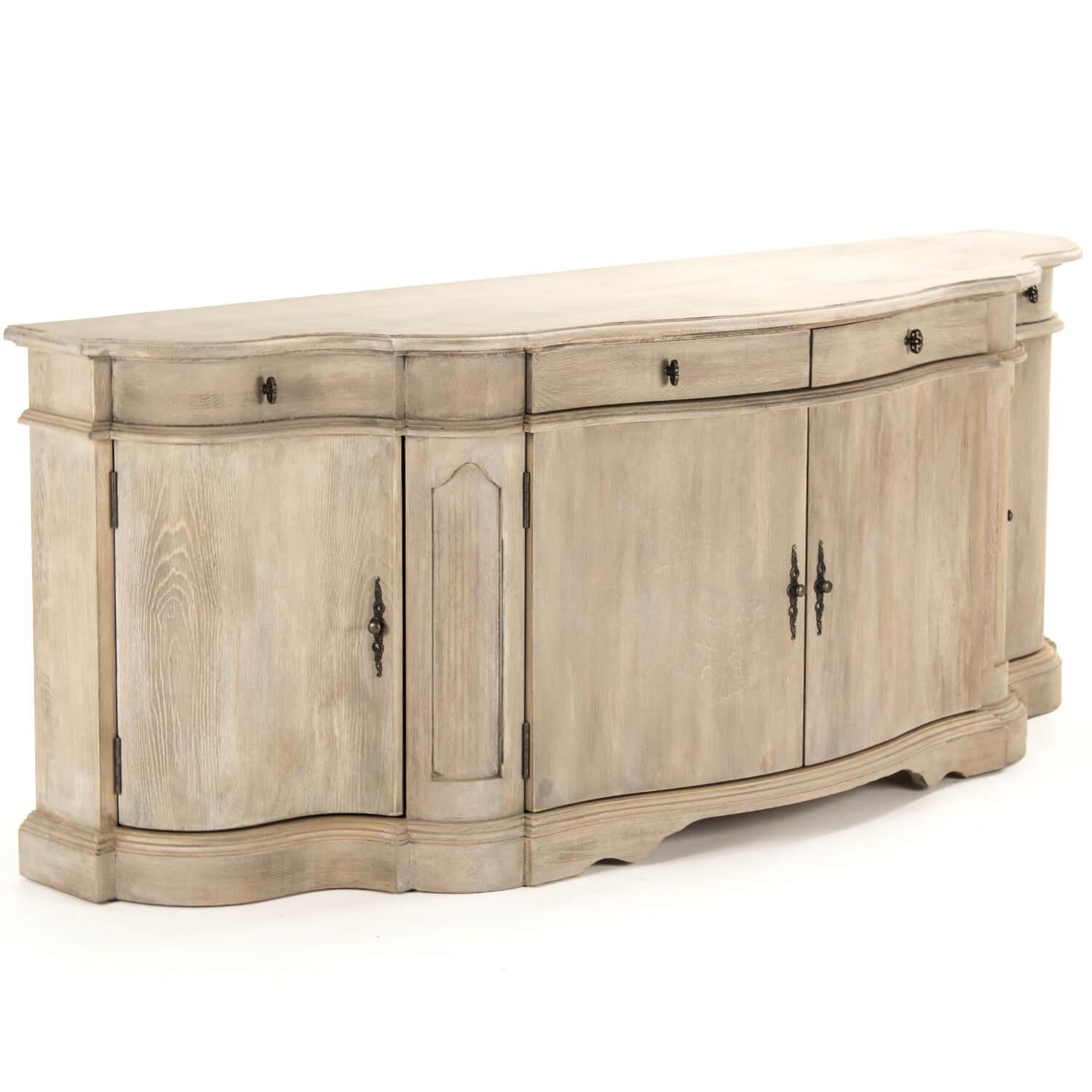 Washed Wood Courbe Buffet - Belle Escape