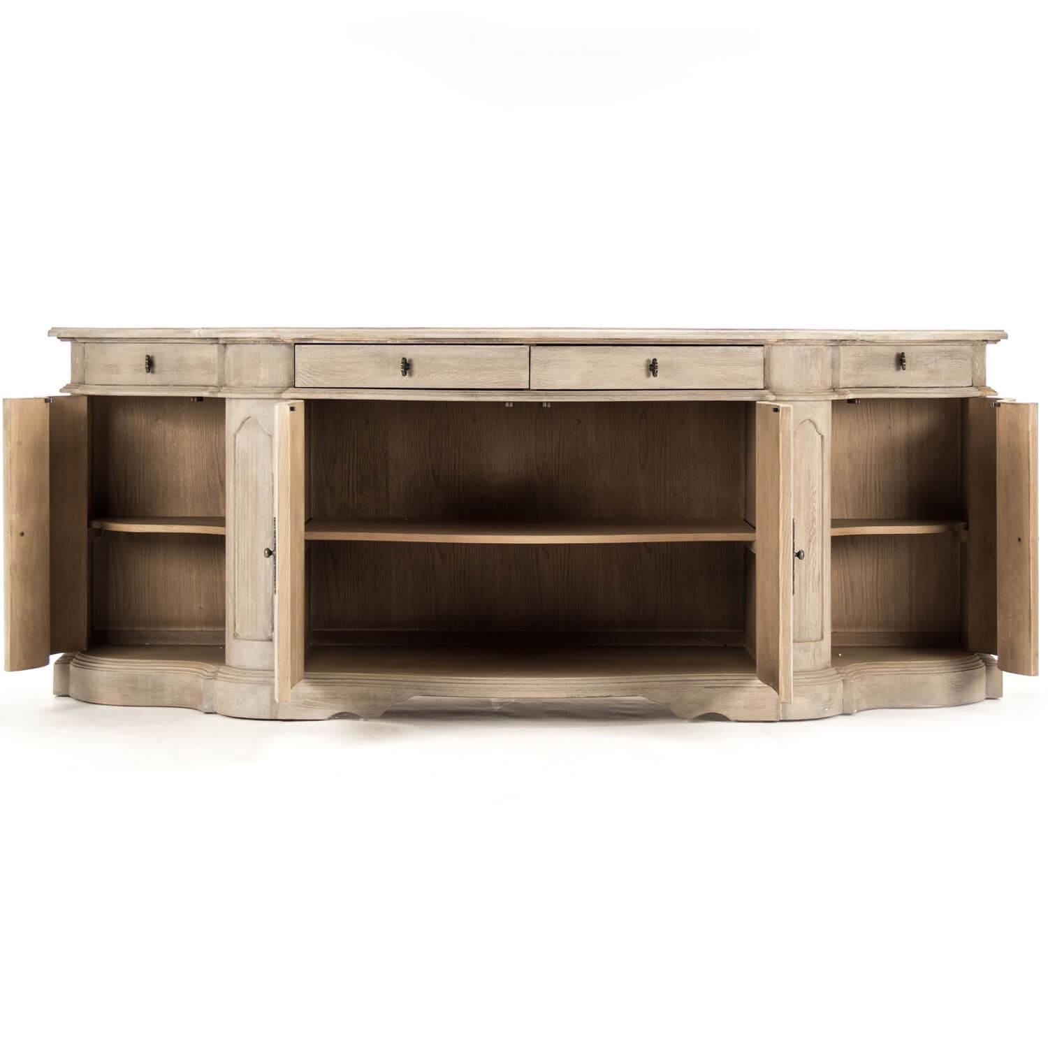 Washed Wood Courbe Buffet - Belle Escape