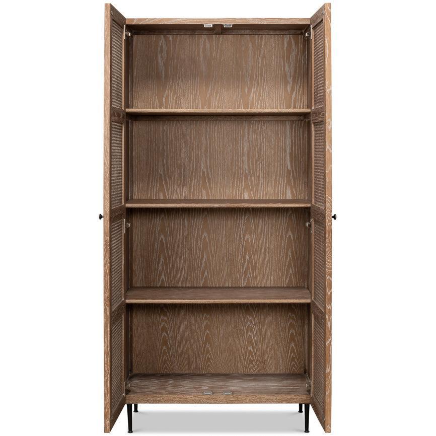 Weathered Cane Door Cabinet - Belle Escape