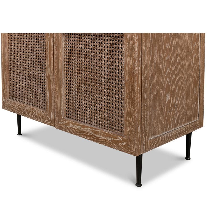 Weathered Cane Door Cabinet - Belle Escape