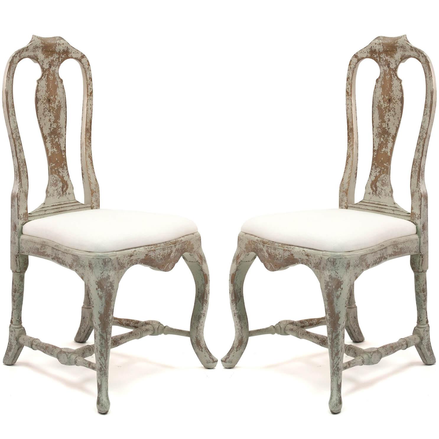 Weathered Grey Dining Chairs - Pair - Belle Escape