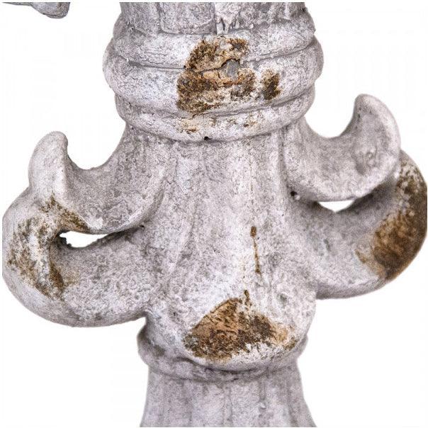 Weathered Stoneware Fleur-De-Lis Sculptures - Belle Escape