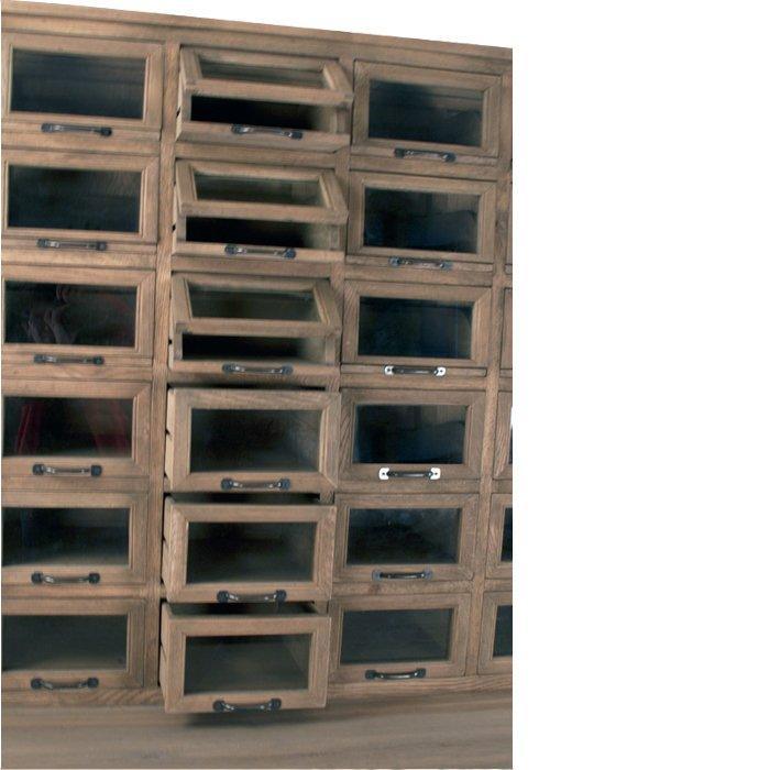 Weathered Wood Cubby Cabinet and Table - Belle Escape