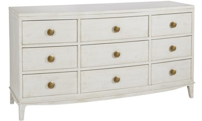 White 9-Drawer Contemporary Chest - Belle Escape