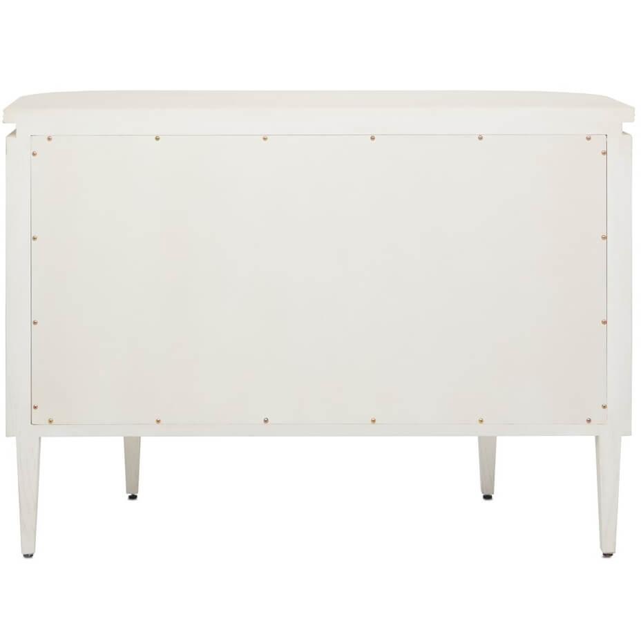 White Brass Flower Curved Sideboard - Belle Escape