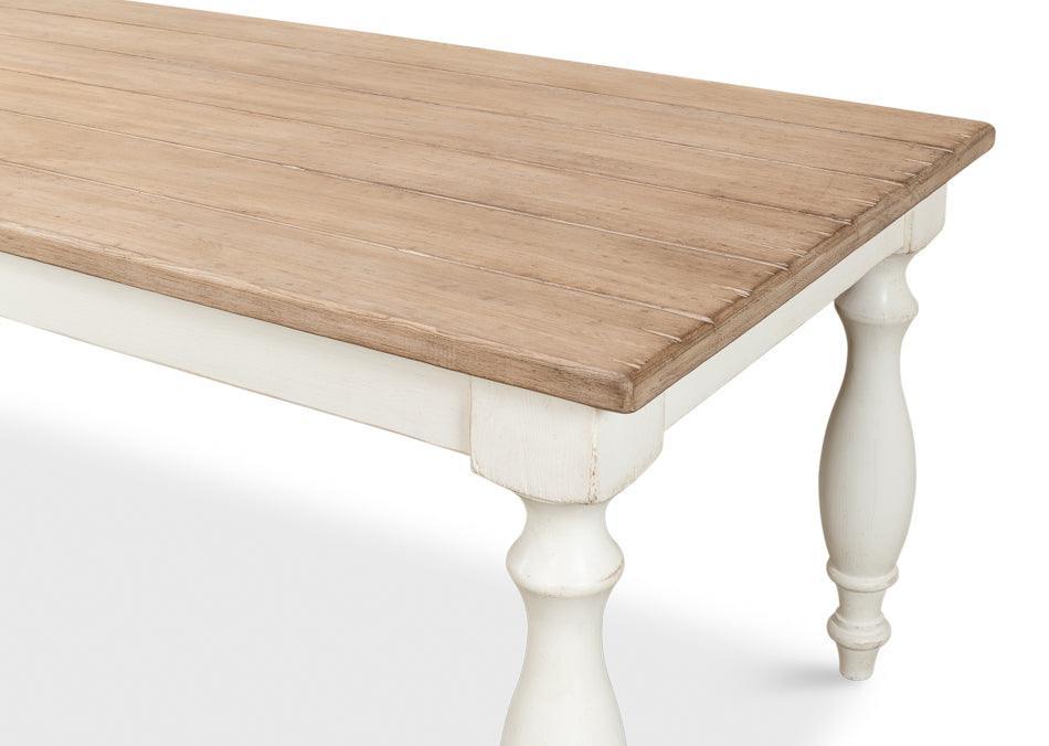 White Brie Farmhouse Dining Table - Belle Escape