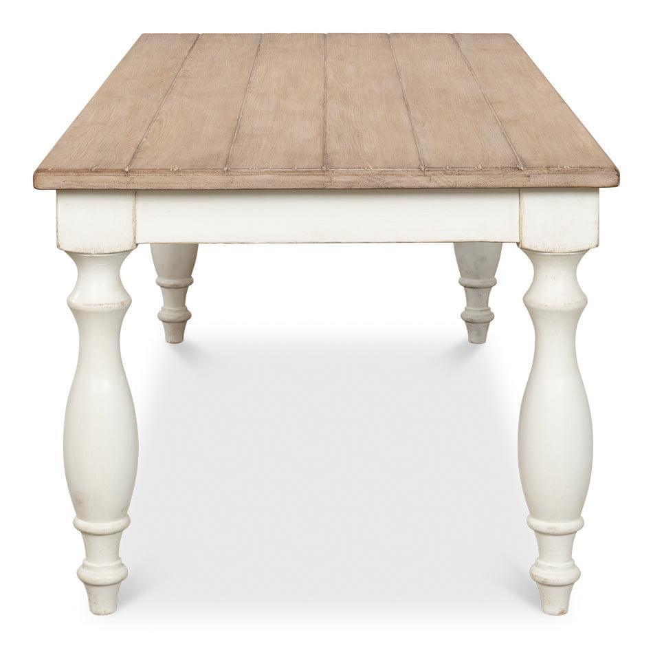 White Brie Farmhouse Dining Table - Belle Escape