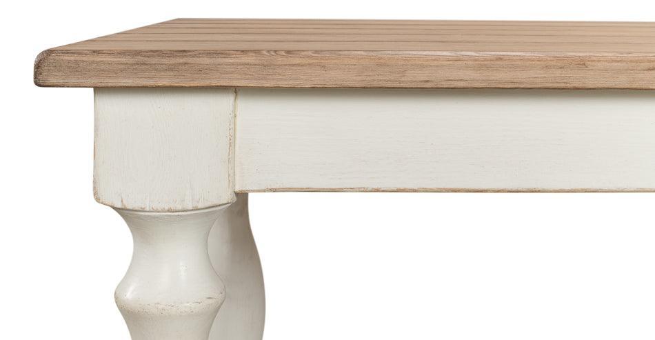 White Brie Farmhouse Dining Table - Belle Escape