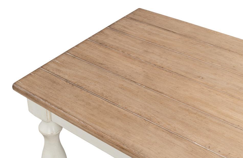 White Brie Farmhouse Dining Table - Belle Escape