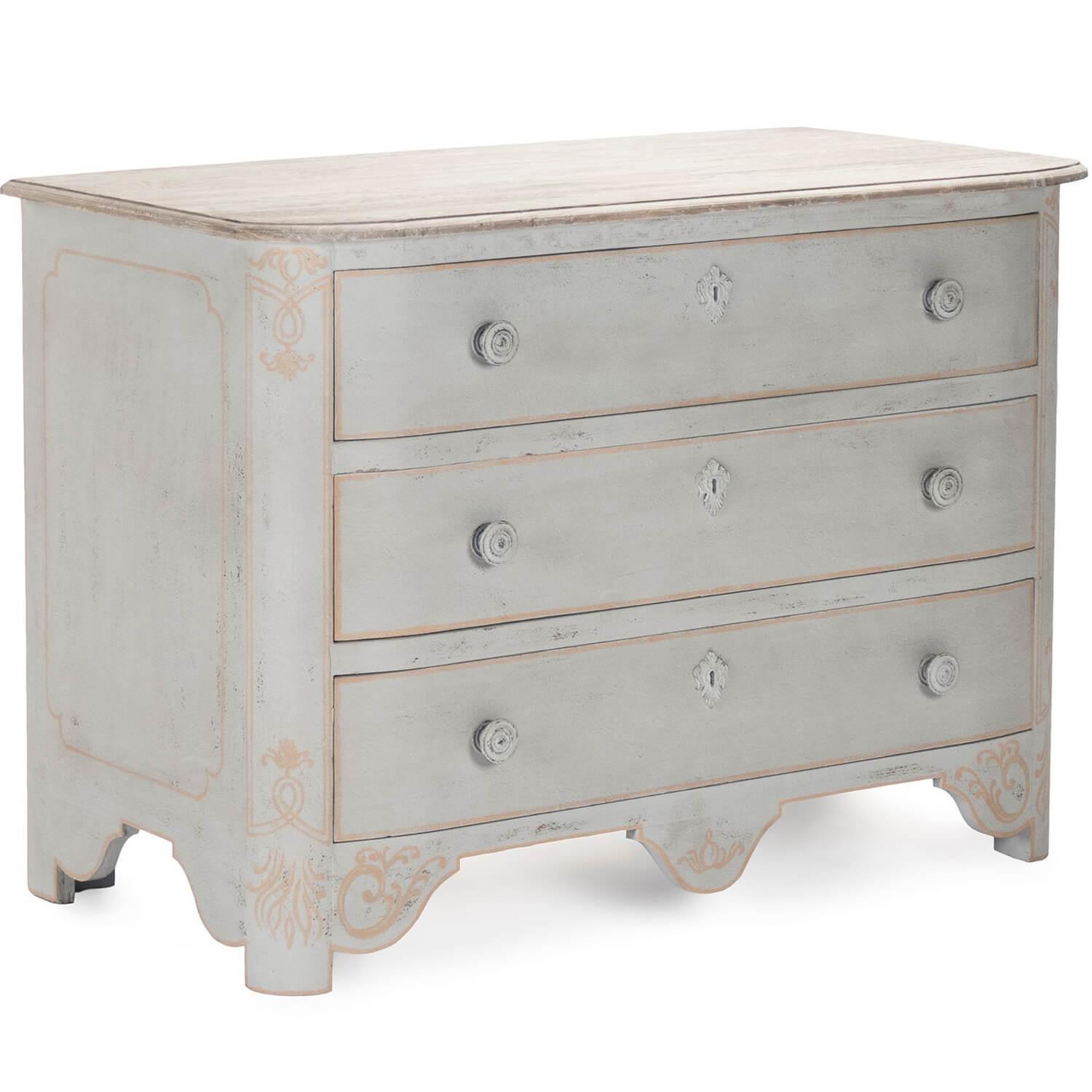 White Distressed Farm Chest | French Country White Distressed Farm Chest | French Country