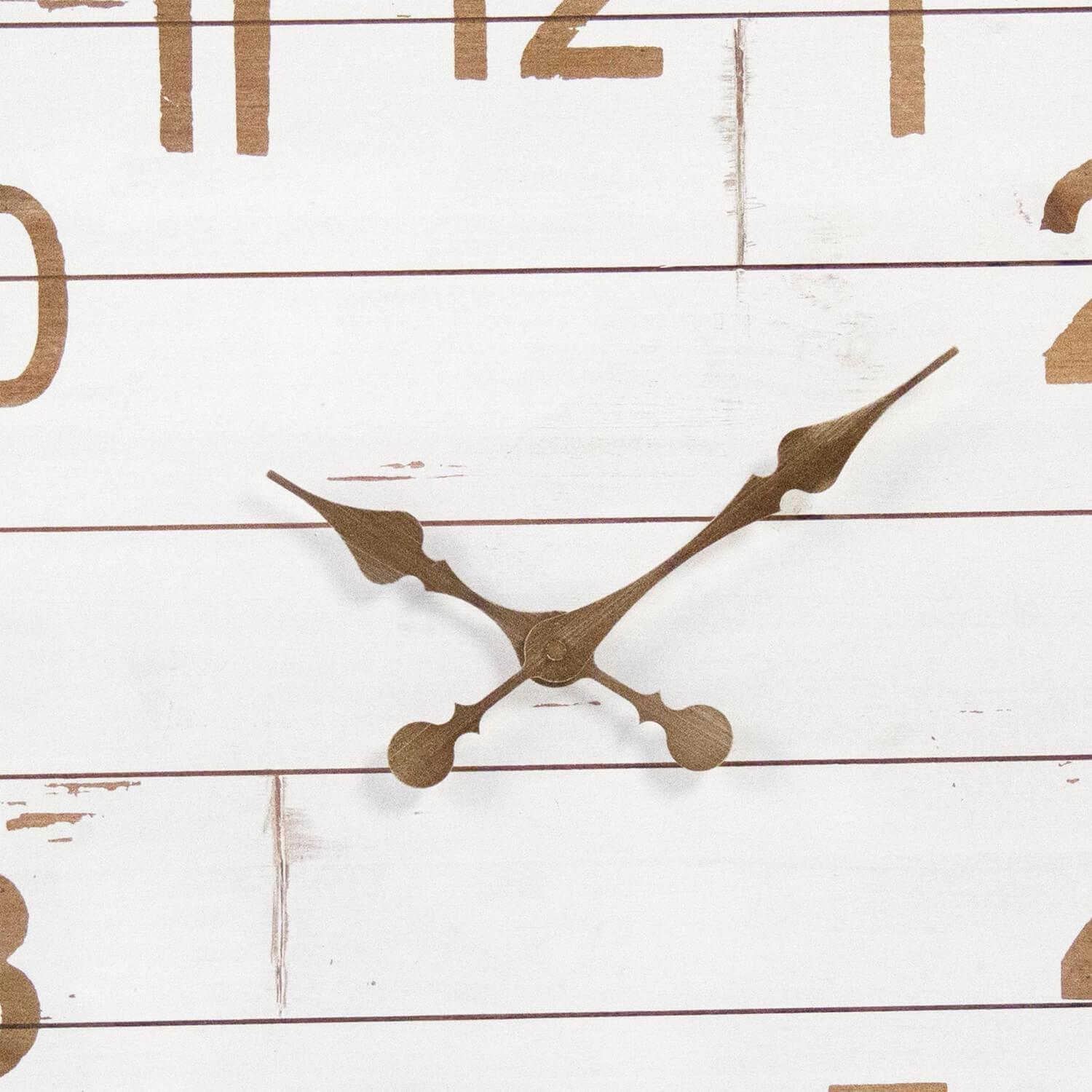 White Distressed Wall Clock - Belle Escape