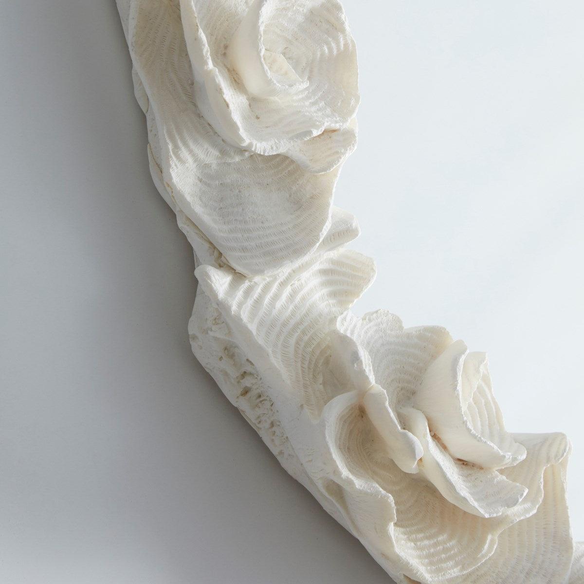 White Floral Accent Mirror - Belle Escape