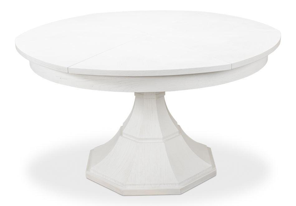 White Giselle Jupe Dining Table - Belle Escape