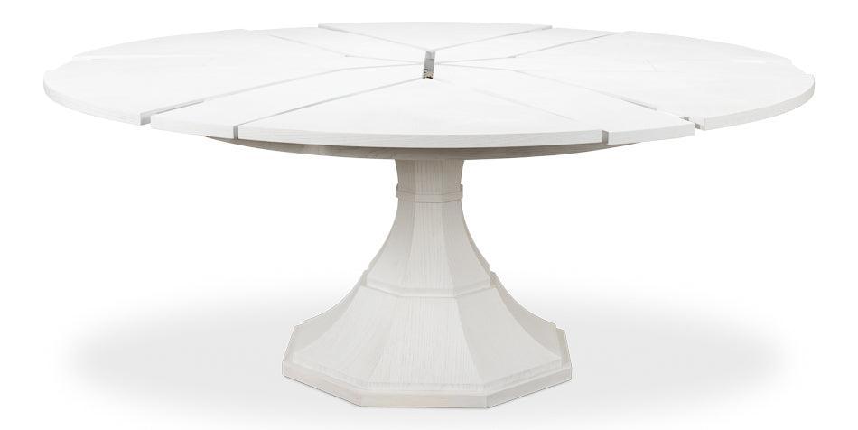 White Giselle Jupe Dining Table - Belle Escape