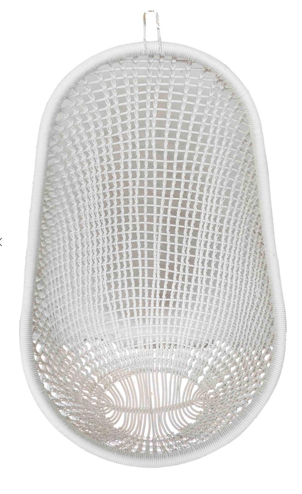 White Hanging Outdoor Egg Chair - Belle Escape