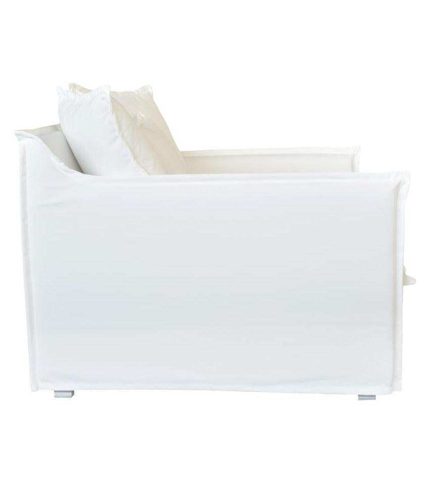 White Slipcover Outdoor Arm Chair - Belle Escape
