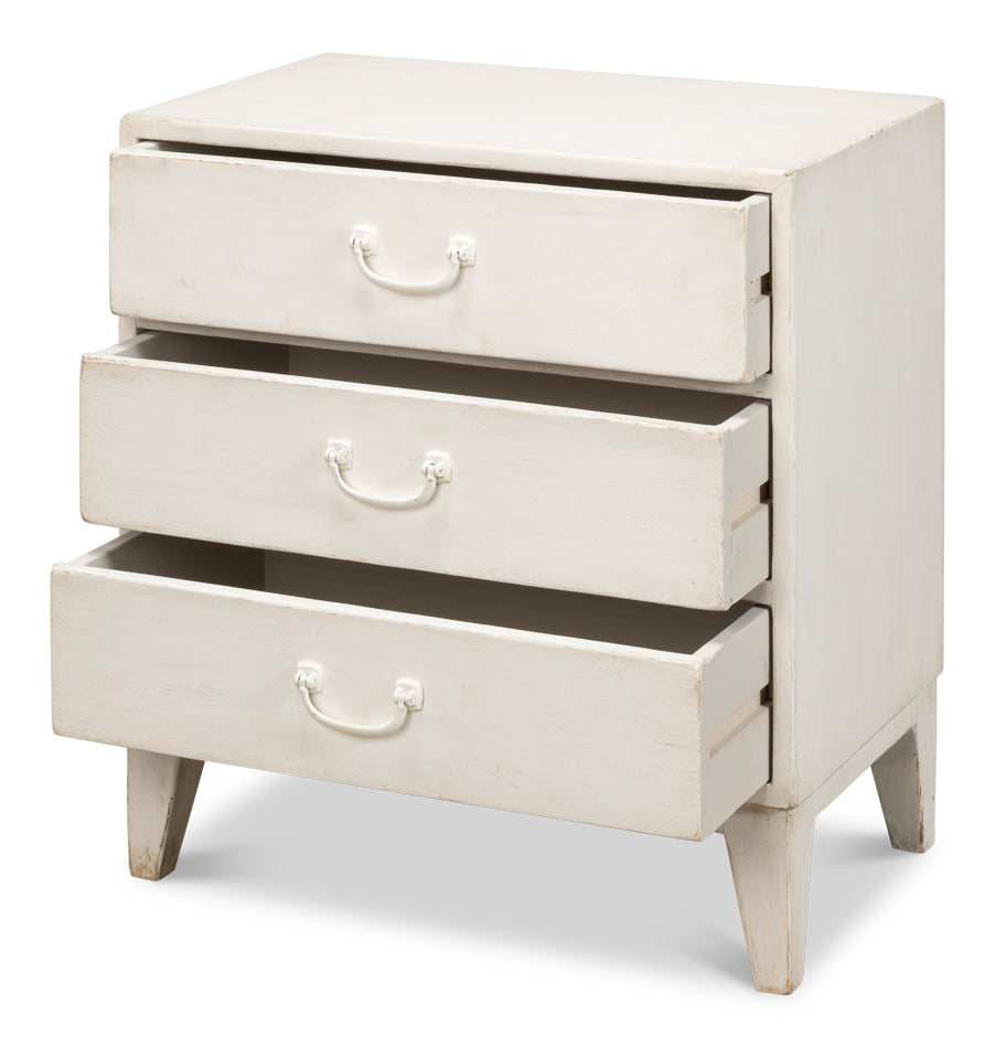 Willow White 3-Drawer Side Chest