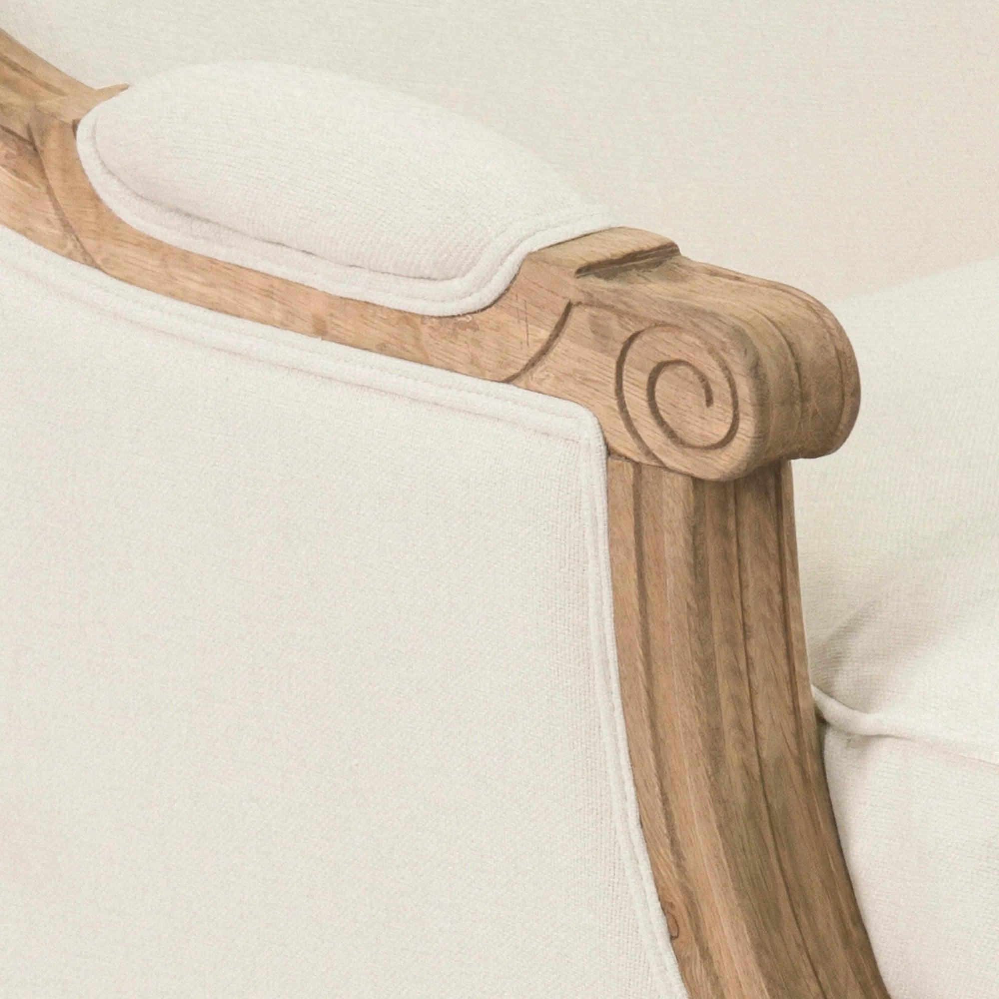 Louis Natural Off-White Club Chair
