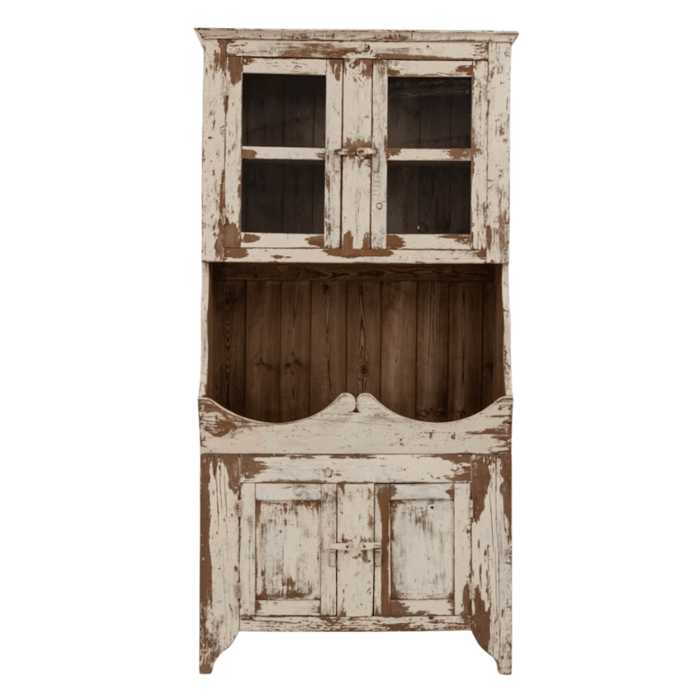 Portuguese Antique Wooden Vitrine, Circa 1850