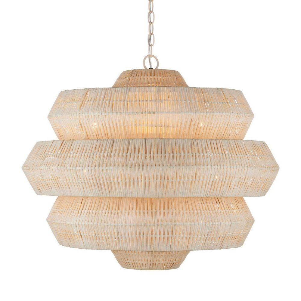 Whitewash Antibes Rattan Chandelier