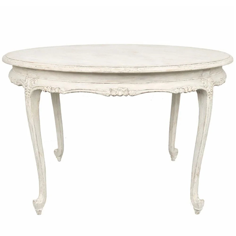 Lac White French Dejeuner Dining Table