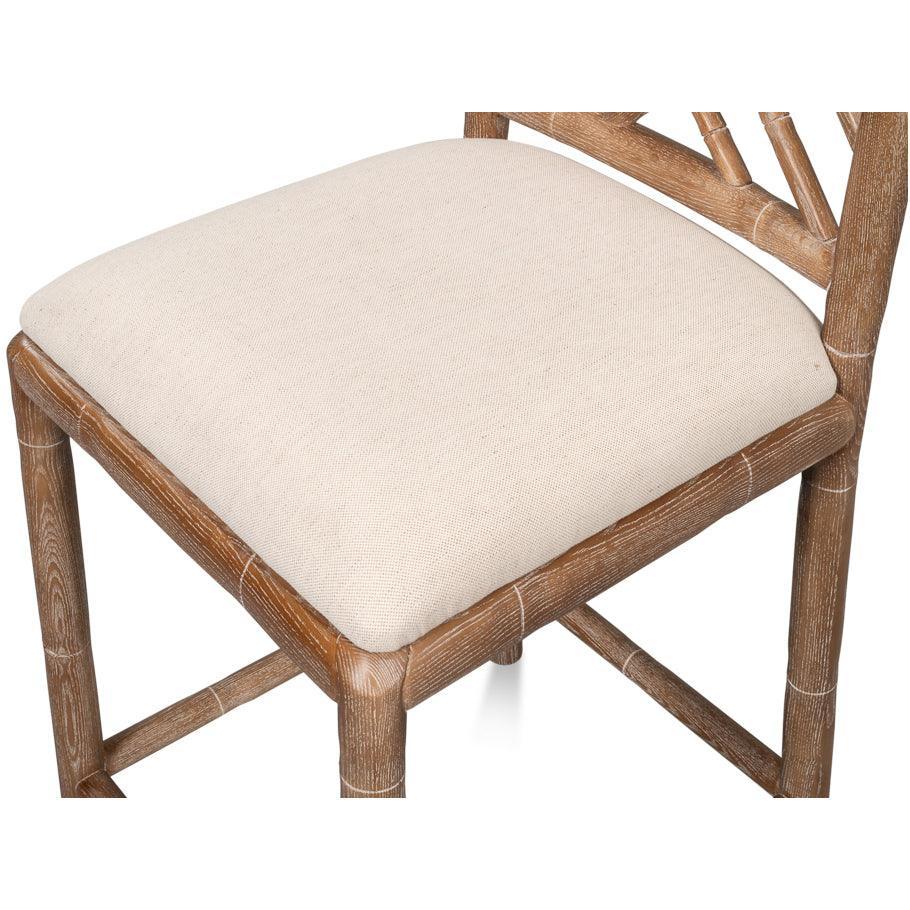 Wood Carved Bamboo Counter Stool - Belle Escape