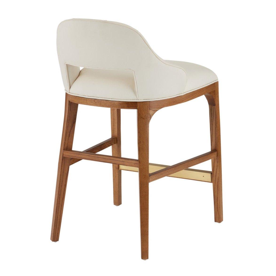 Upholstered White Oak Nimble Counter Stool