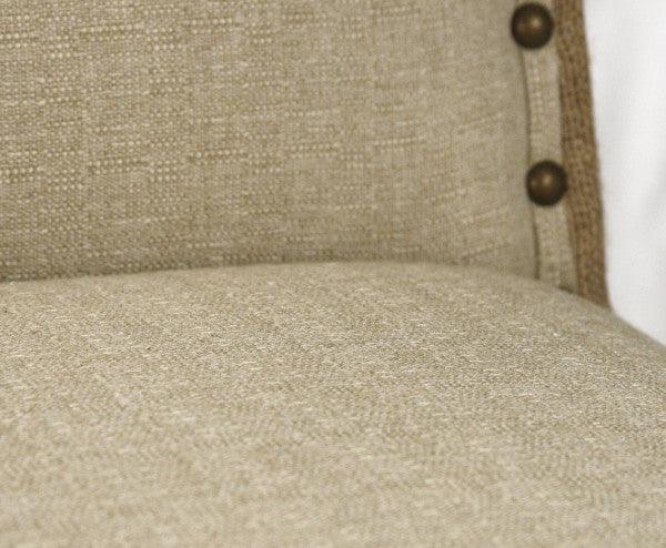 Natural Linen Studded Bench - Belle Escape