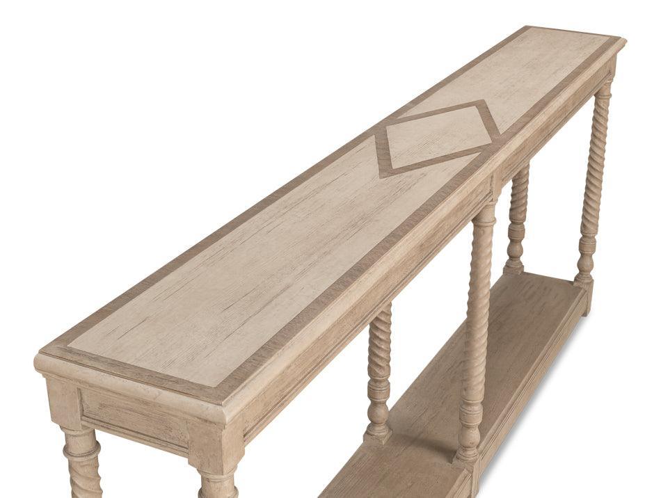 Equestrian Barn Gray Console Table - Belle Escape
