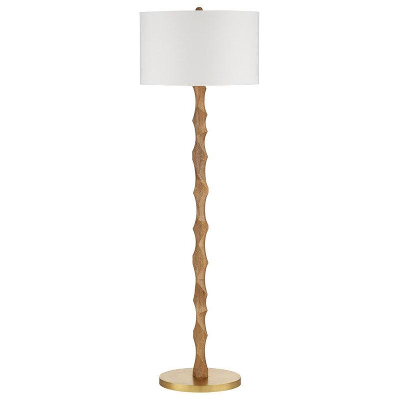Twisted Wood Floor Lamp