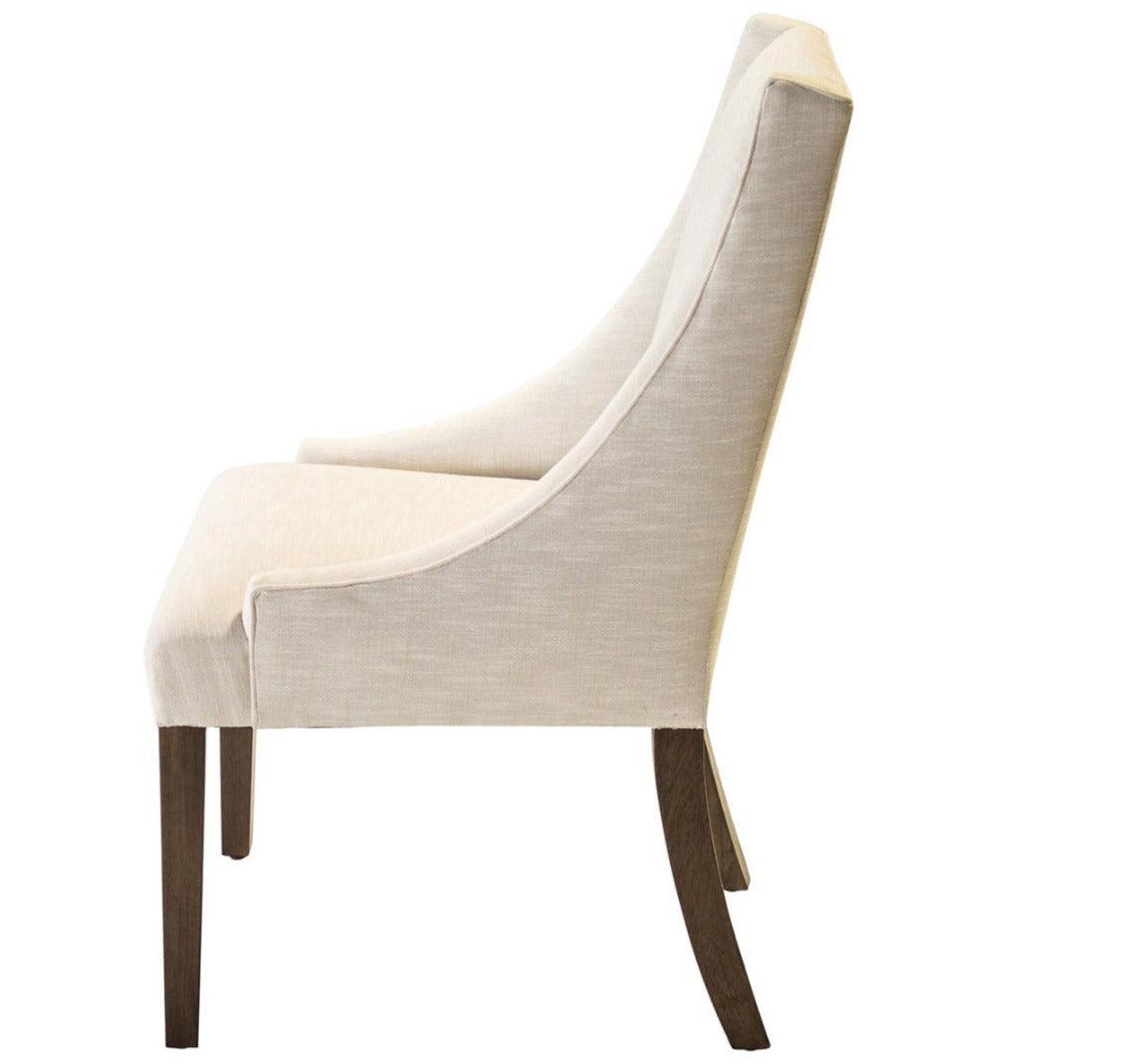 Contemporary Sloped Arm Dining Chair - Belle Escape