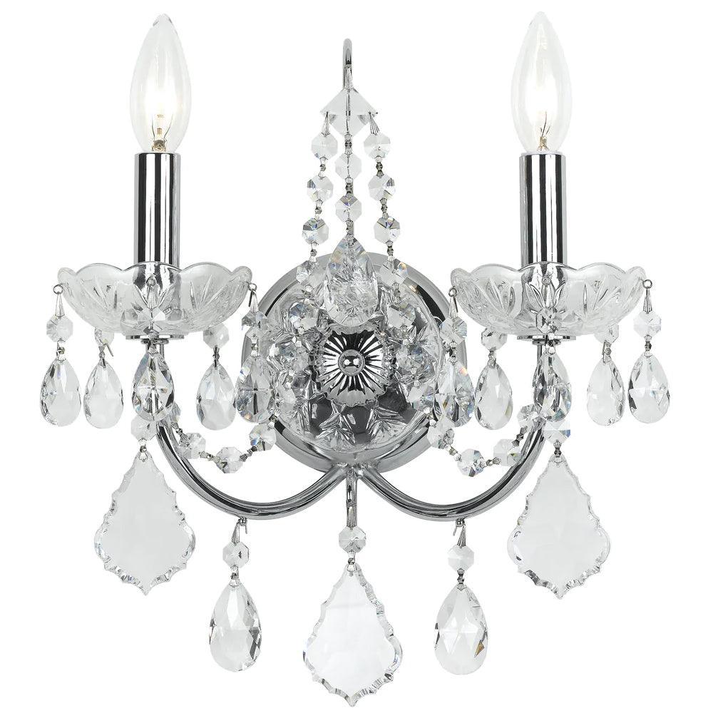 Imperial 2 Light Crystal Sconce - Belle Escape