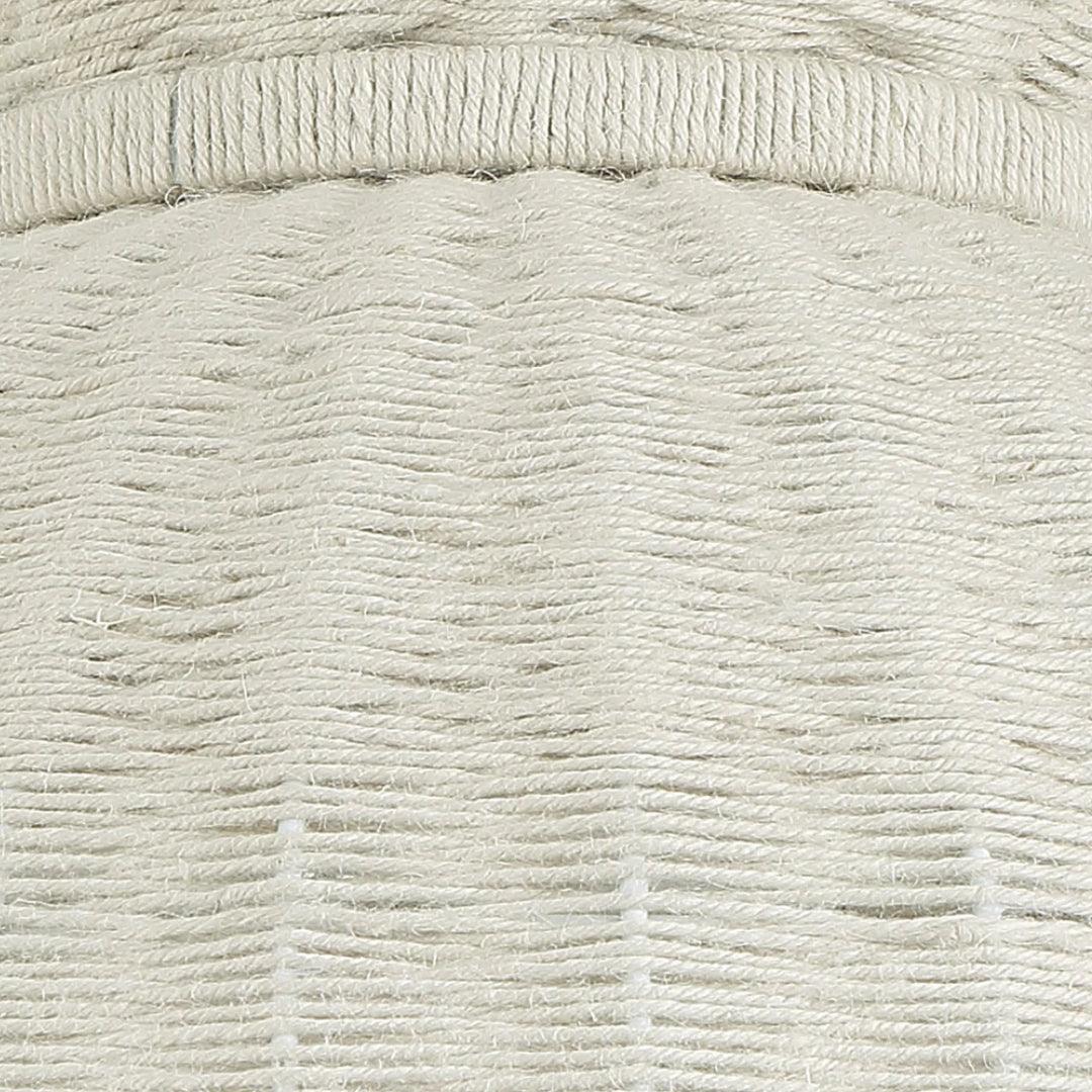White Woven Jute Dome Pendant