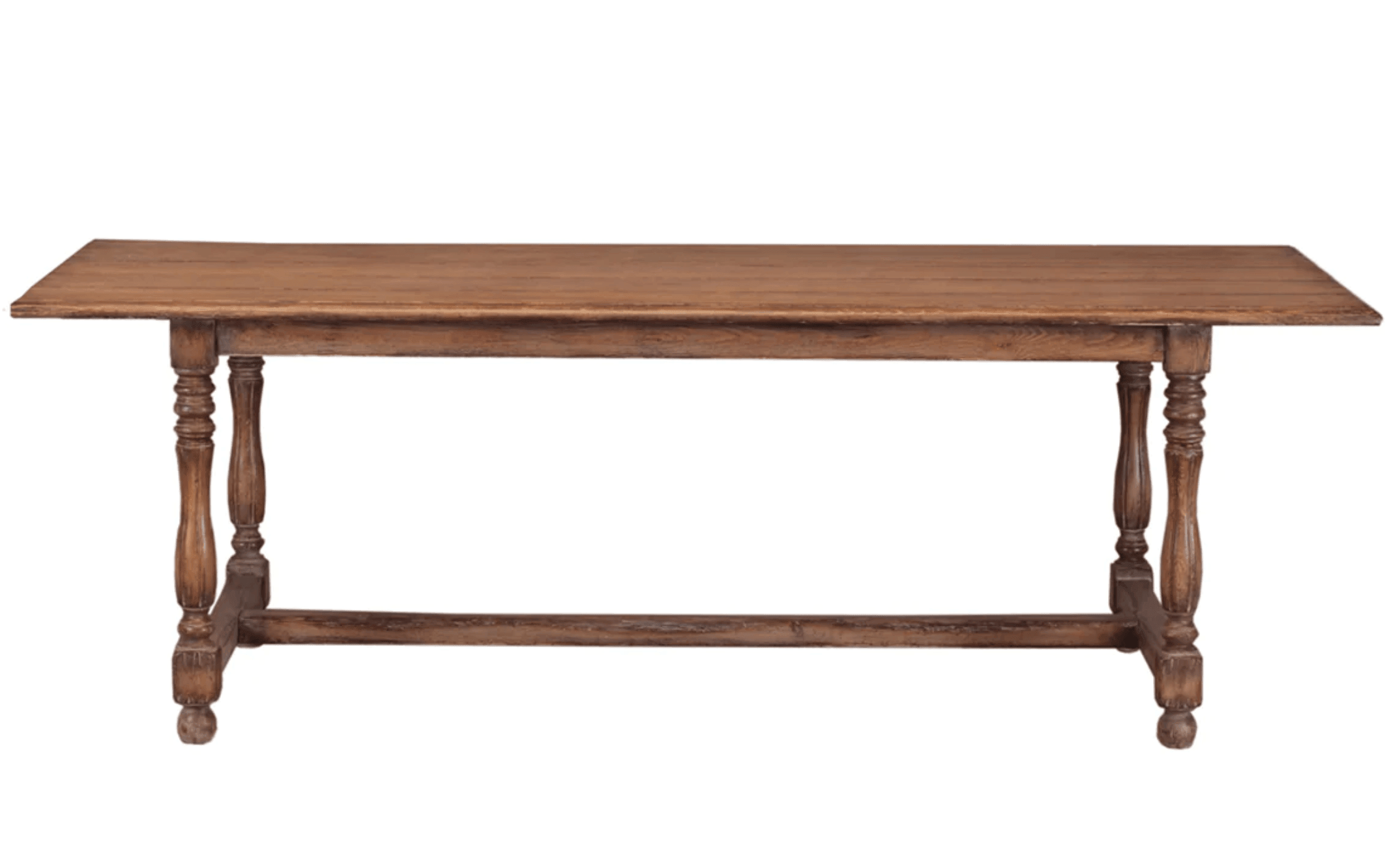 Wooden Plank Top Farm Table - Belle Escape
