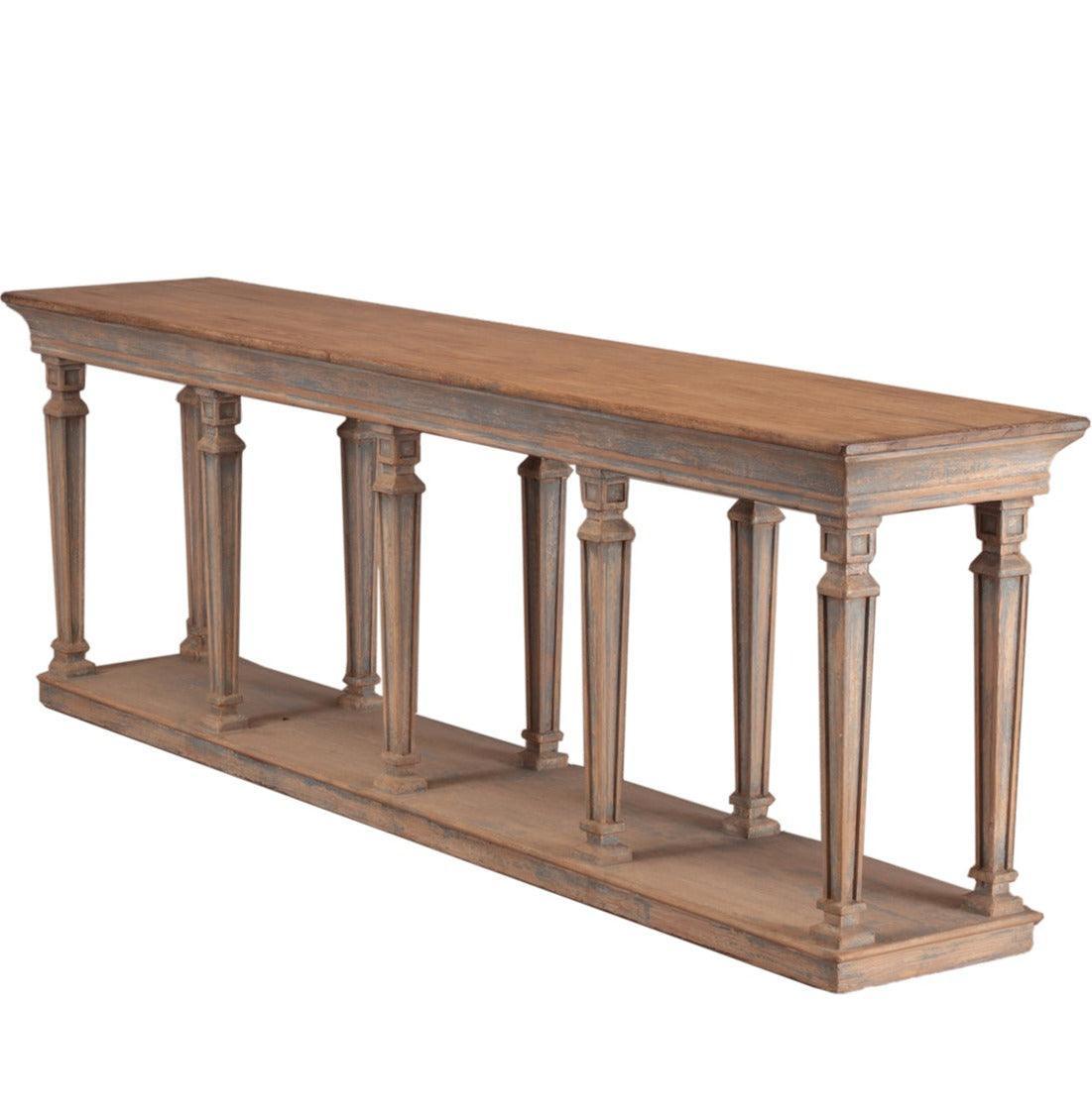 French Blue Cassis Console Table - Belle Escape