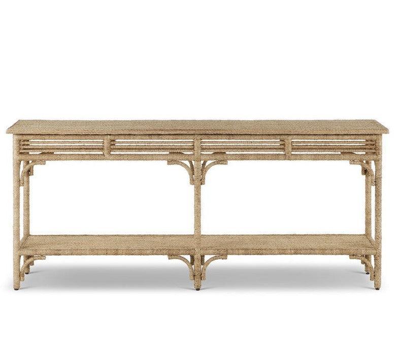 Braided Abaca Rope Console Table - Belle Escape