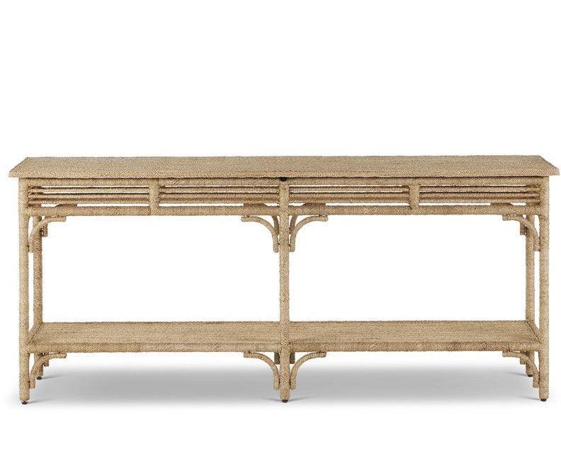 Braided Abaca Rope Console Table - Belle Escape