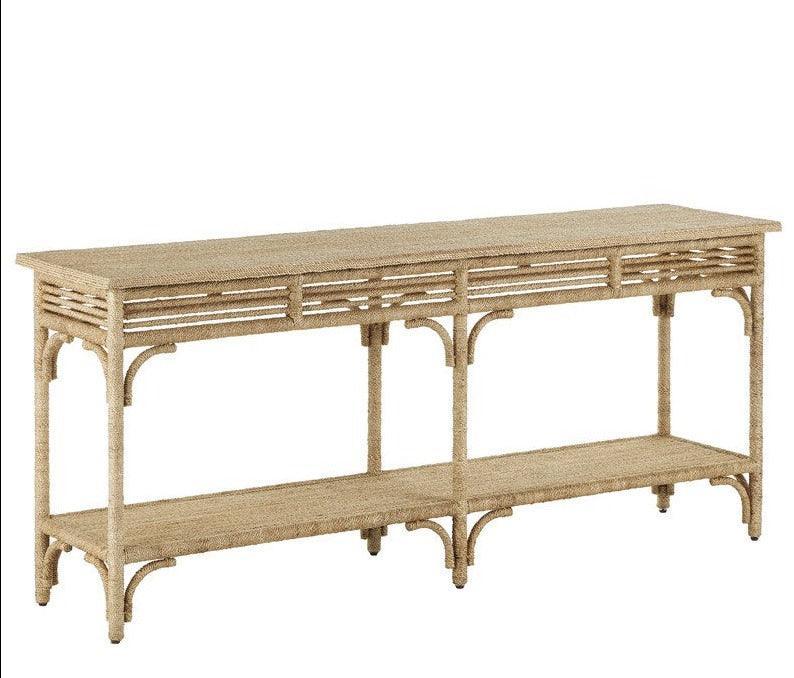 Braided Abaca Rope Console Table - Belle Escape