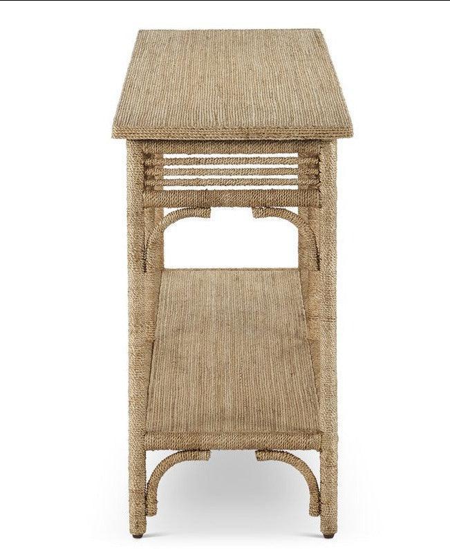 Braided Abaca Rope Console Table - Belle Escape