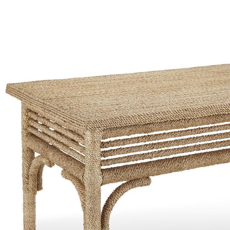 Braided Abaca Rope Console Table - Belle Escape