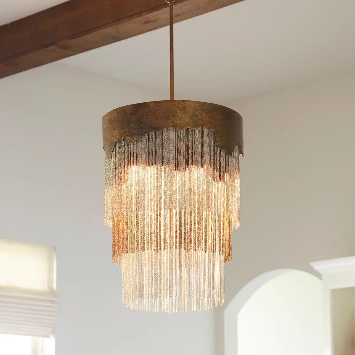 Bronze Contemporary Tiered Drip Chandelier - Belle Escape